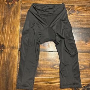 Crivit Cool Max Padded Cycling Capri pants Size Small 4-6 Black Women's Yoga
